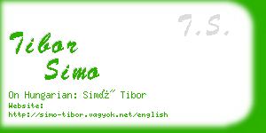 tibor simo business card